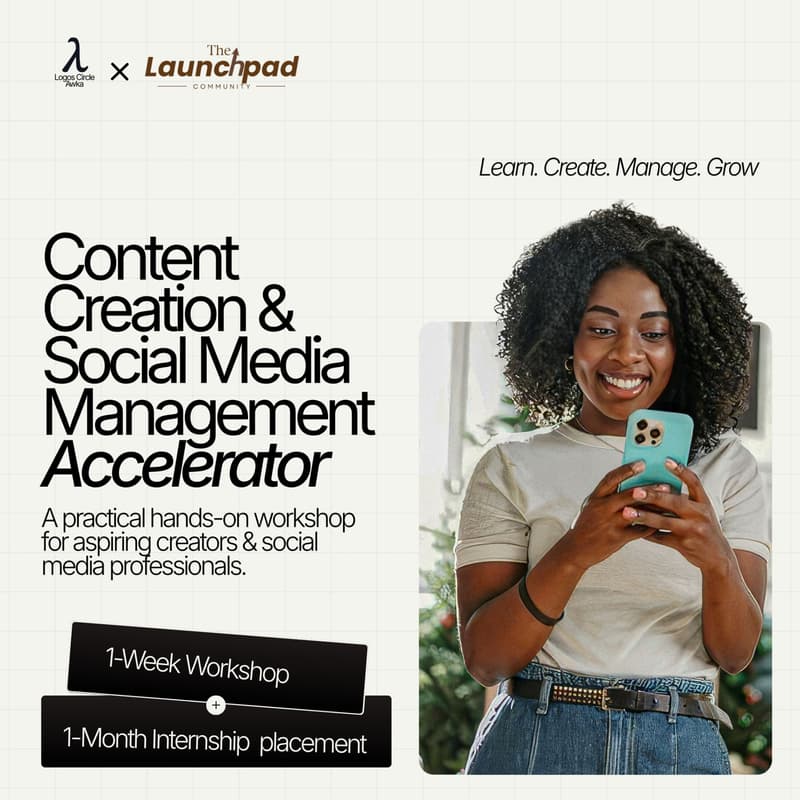 Cover Image for CONTENT CREATION & SOCIAL MEDIA MANAGEMENT ACCELERATOR PROGRAM BY LOGOS CIRCLE AWKA