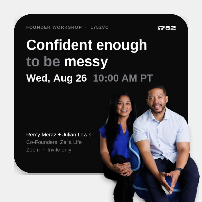 Cover Image for Founder Workshop: Confident Enough to Be Messy