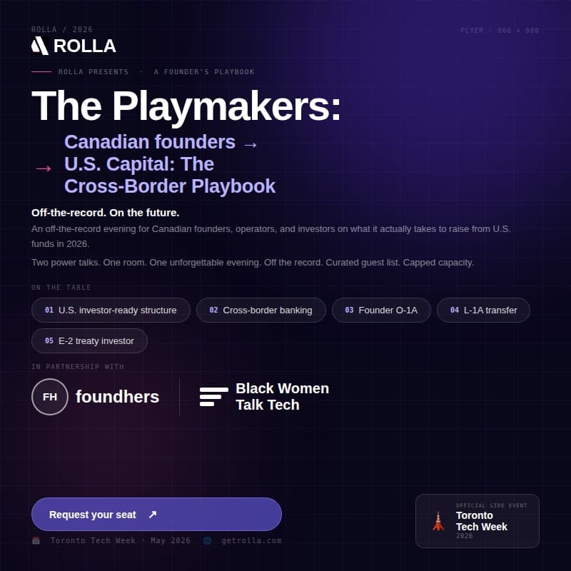 Cover Image for The Playmakers: Canadian founders → U.S. Capital: The Cross-Border Playbook