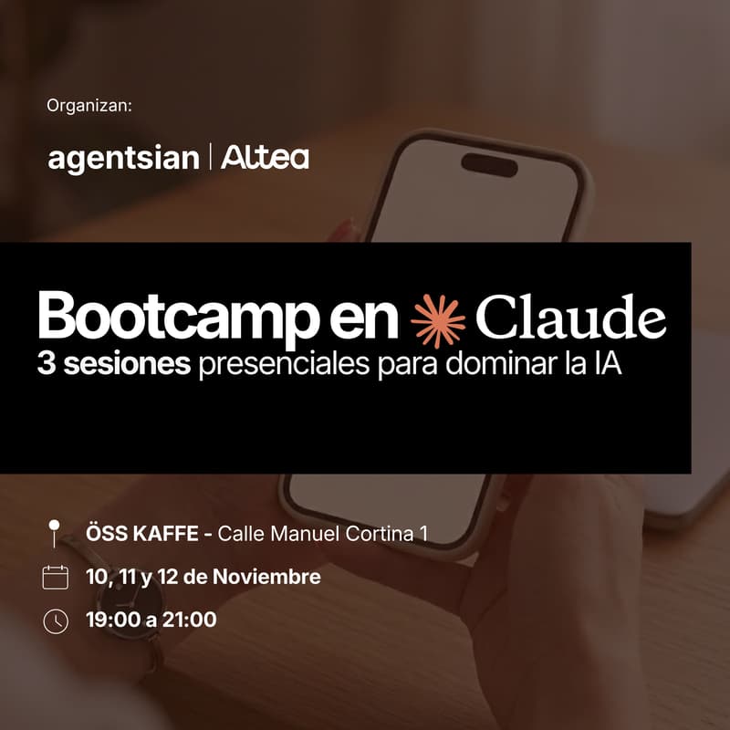 Cover Image for Bootcamp en Claude: 3 sesiones presenciales para dominar la IA con Paul McFarlane