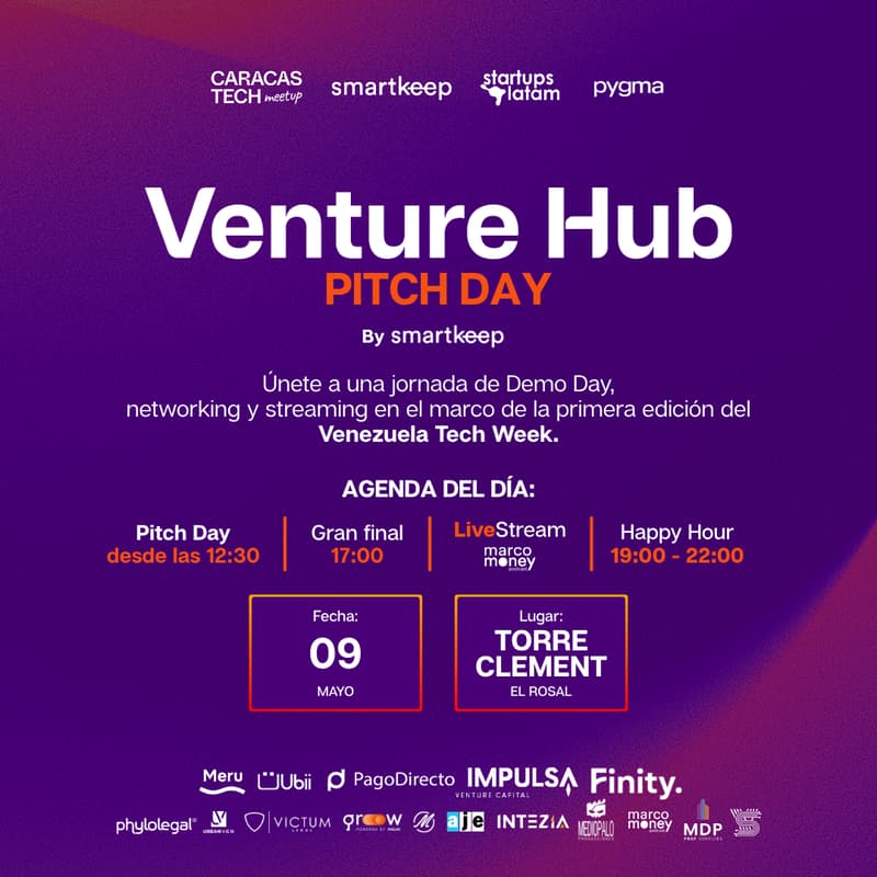 Cover Image for Venture Hub: Pitch Day + Happy Hour by Smartkeep 👩🏻‍💻