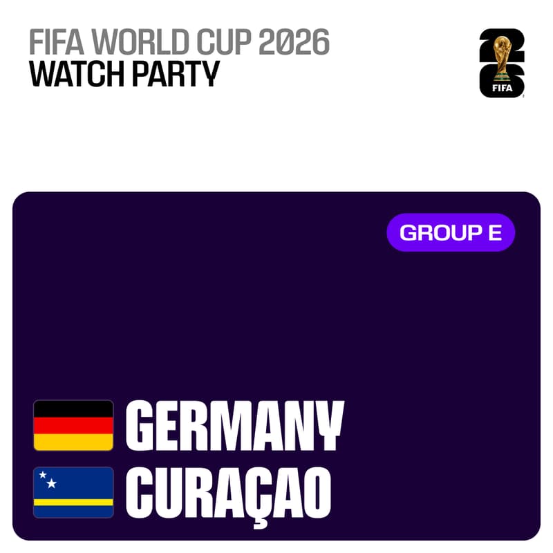 Cover Image for Sunday Screenings FIFA World Cup 2026 - Germany vs Curaço