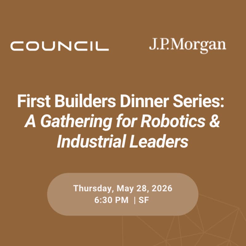 Cover Image for First Builders Dinner Series: A Gathering for Robotics & Industrial Leaders