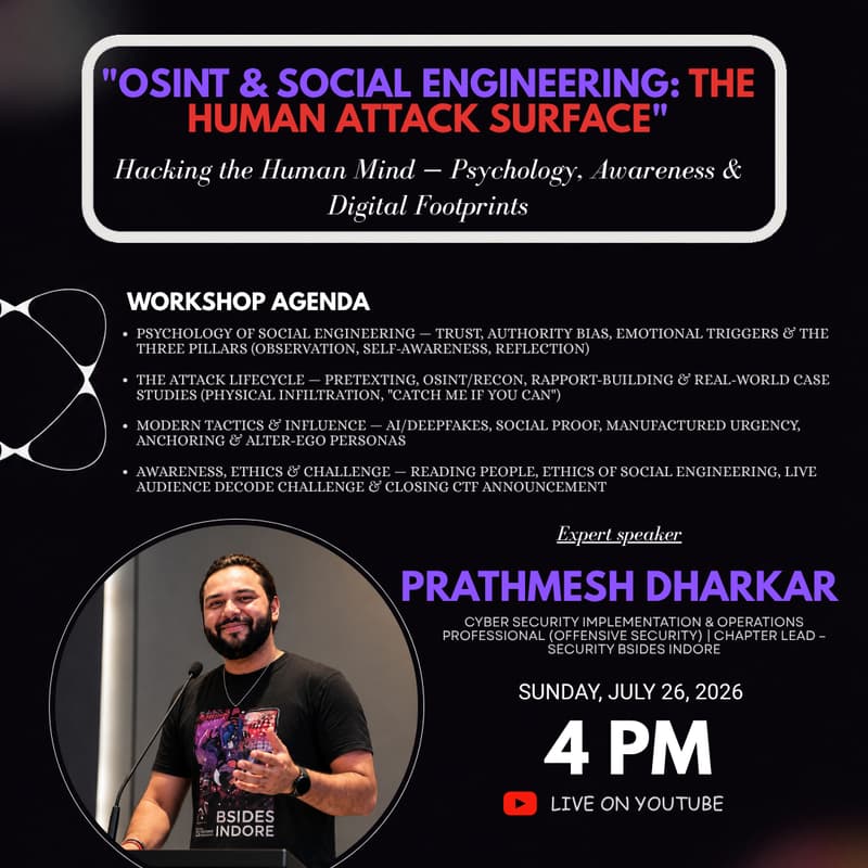 Cover Image for OSINT & SOCIAL ENGINEERING: THE HUMAN ATTACK SURFACE
