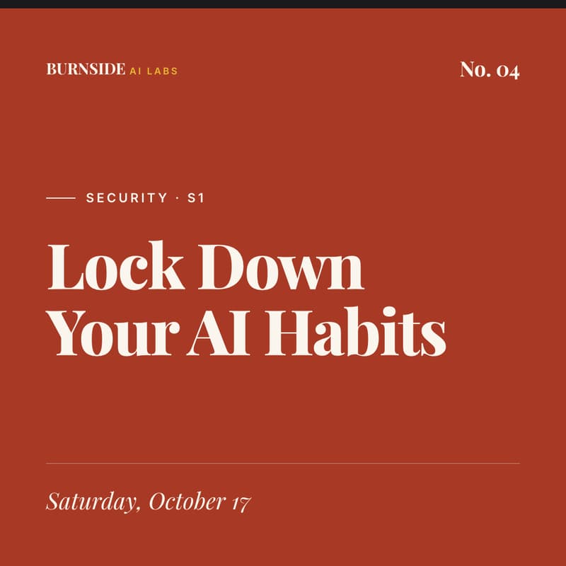 Cover Image for Lock Down Your AI Habits