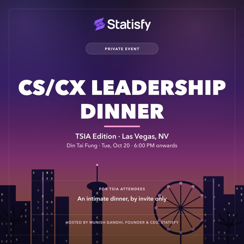 Cover Image for CS/CX Leadership Dinner (TSIA - Oct 20, 2026)