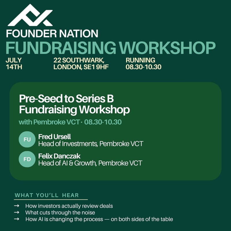 Cover Image for Pre-seed to Series B Fundraising Workshop with Pembroke VCT