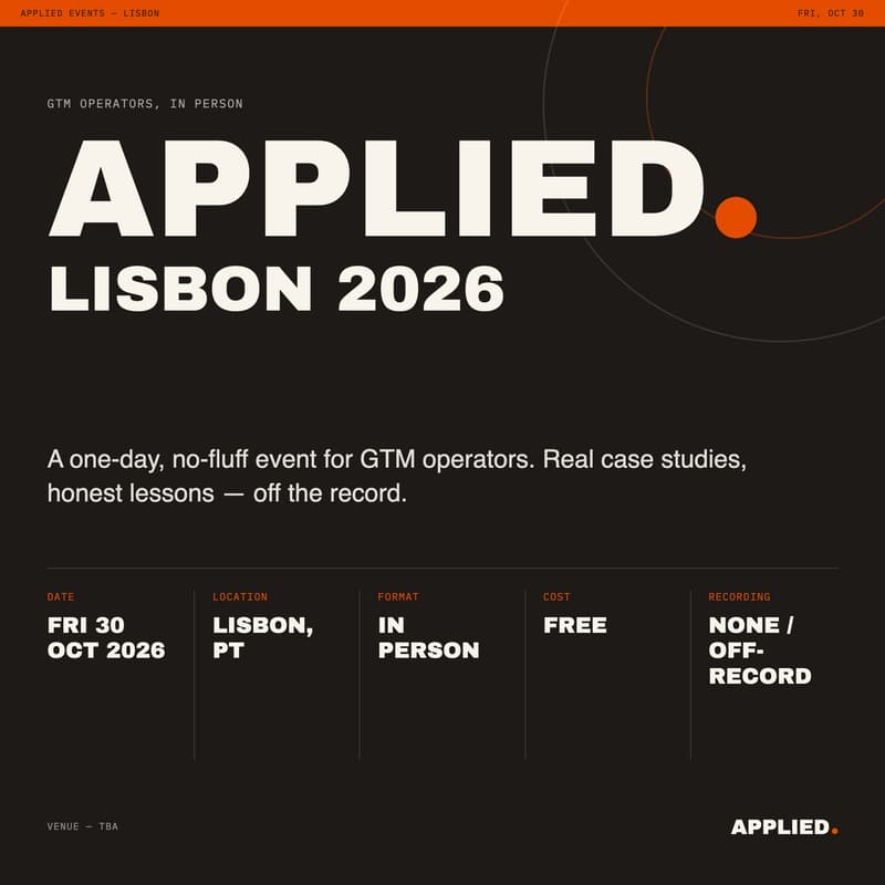Cover Image for Applied Event Lisbon 2026