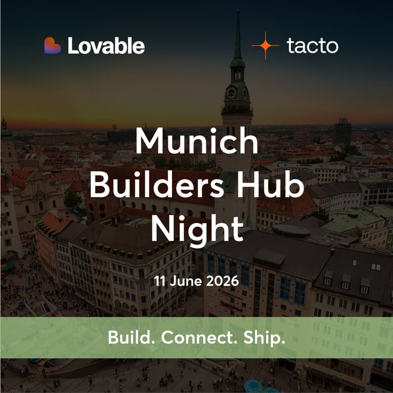 Cover Image for Munich Builders Hub Night - 11 June