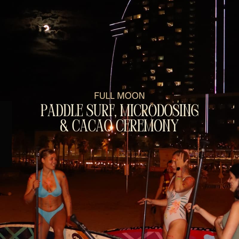 Cover Image for Full Moon Paddle Surf, Microd*sing and Cacao Ceremony