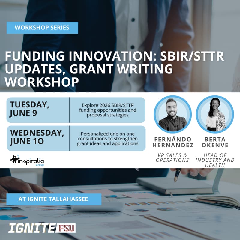 Cover Image for Funding Innovation: SBIR/STTR Updates and Grant Writing Workshop