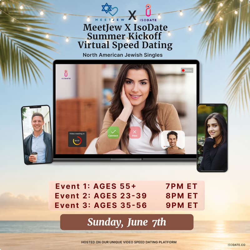 Cover Image for MeetJew × IsoDate: Summer Edition Virtual Speed Dating