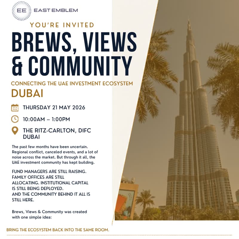 Cover Image for Brews, Views and Community - Dubai - May 2026