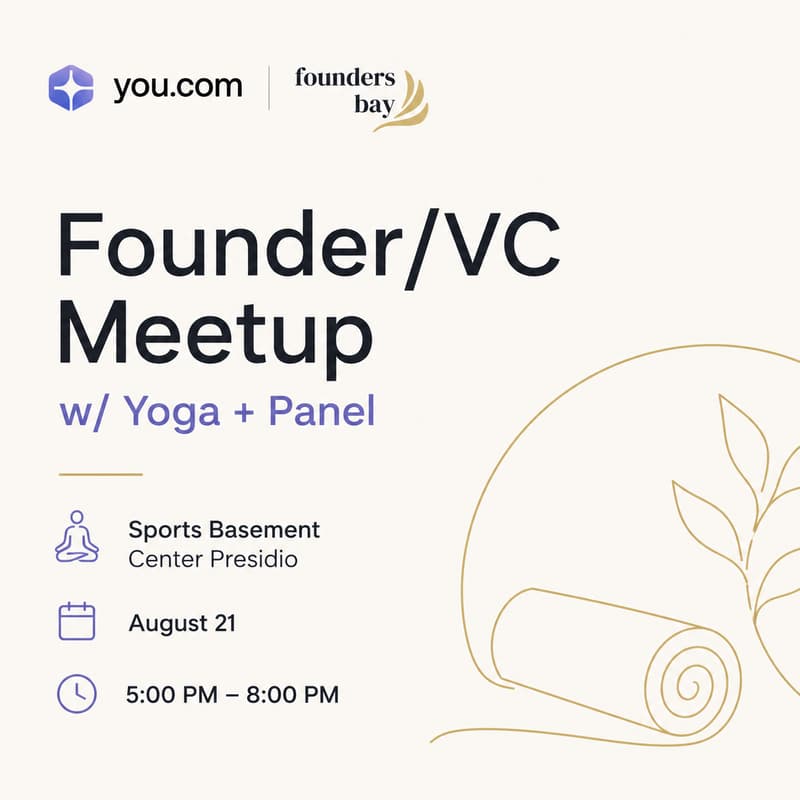 Cover Image for Founder/VC Meetup w/ Yoga + Panel