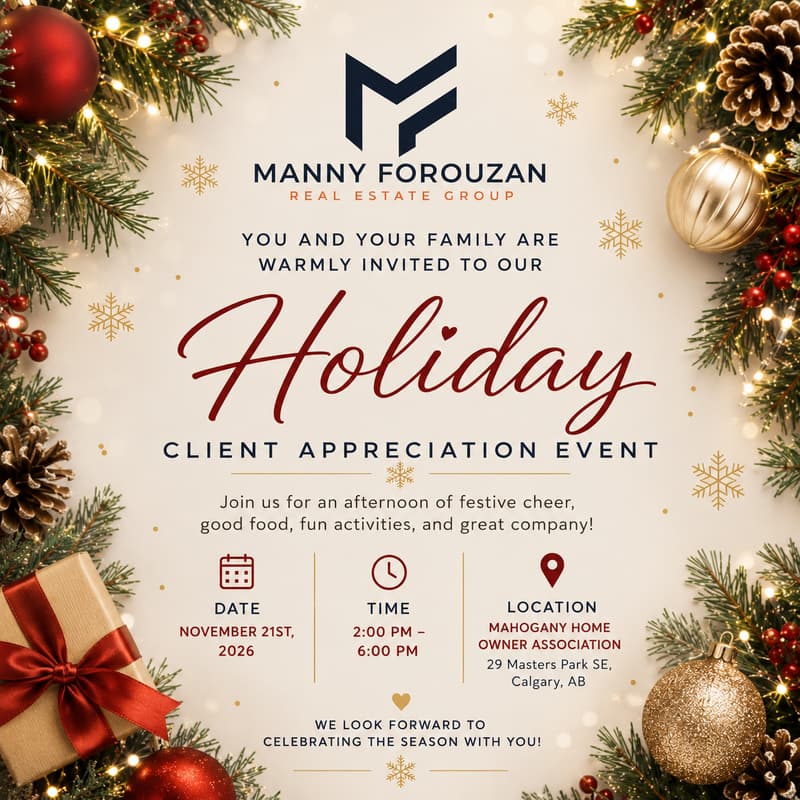 Cover Image for 🎄🎁 Manny Forouzan's Holiday Client Appreciation Event - NOVEMBER 21 FROM 2:00 PM - 6:00 PM 🎁🎄