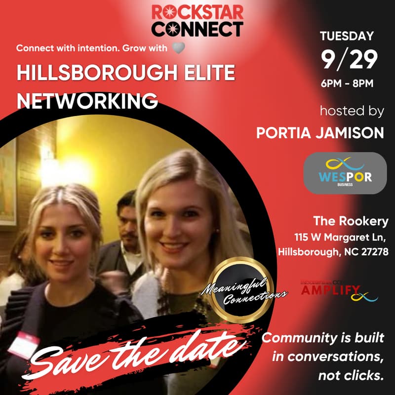 Cover Image for Free Hillsborough Elite Rockstar Connect Networking Event (September)