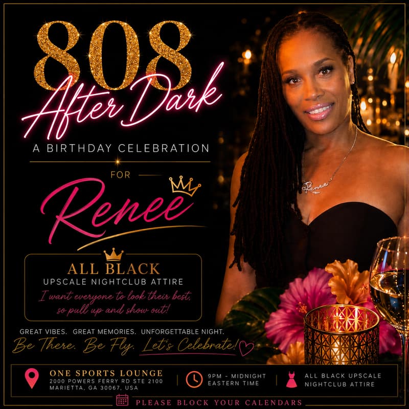 Cover Image for Renee’s 808 After Dark | The Beat. The Birthday. The Celebration.