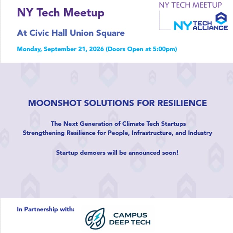 Cover Image for NY Tech Meetup - Climate Tech Edition