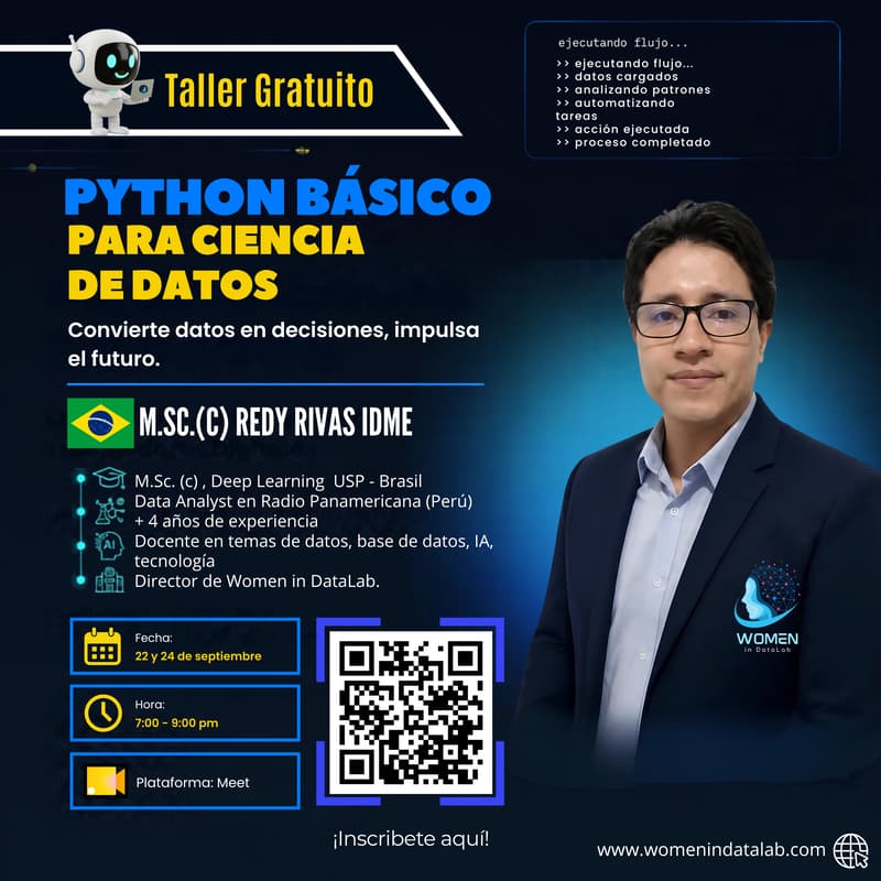 Cover Image for Taller Gratuito: Python Básico para Ciencia de Datos
