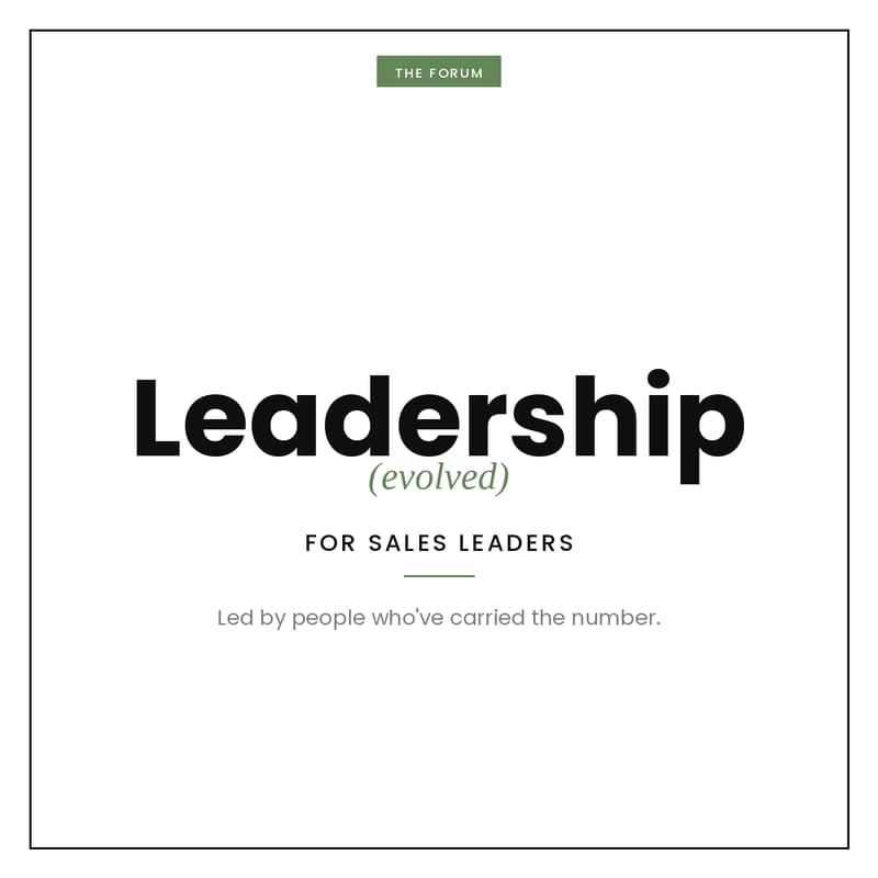 Cover Image for The Forum — Sales Leadership Roundtable