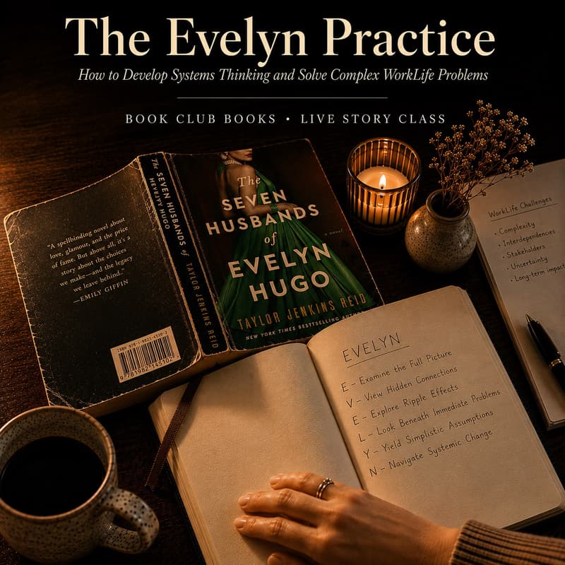 Cover Image for School of WorkLife Book Club Online Class The Evelyn Practice: How to Develop Systems Thinking and Solve Complex WorkLife Problems Class