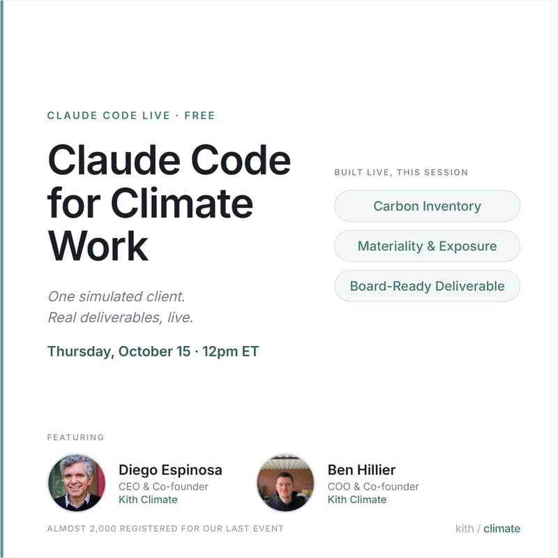 Cover Image for Claude Code for Climate Work