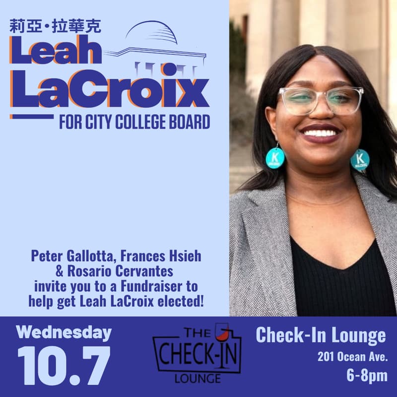 Cover Image for Leah LaCroix for City College Board Fundraiser