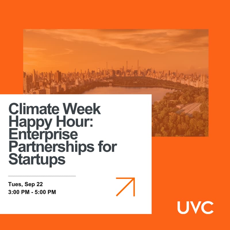 Cover Image for Climate Week Happy Hour: Enterprise Partnerships for Startups