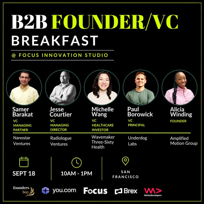Cover Image for B2B Founder/VC Breakfast @ Focus Innovation Studio