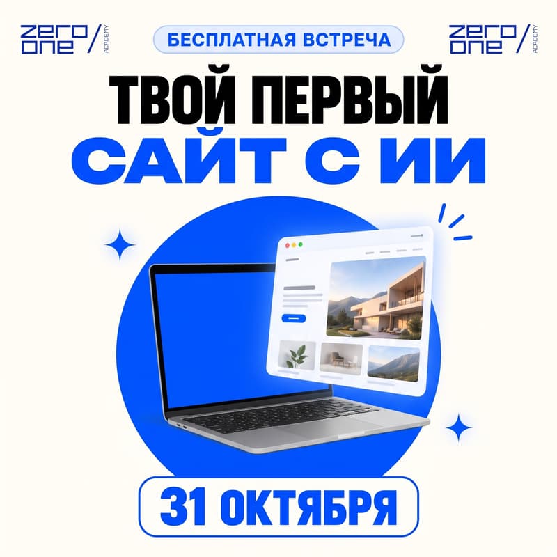 Cover Image for БЕСПЛАТНЫЙ ПРАКТИКУМ — Создание сайта с помощью ИИ!