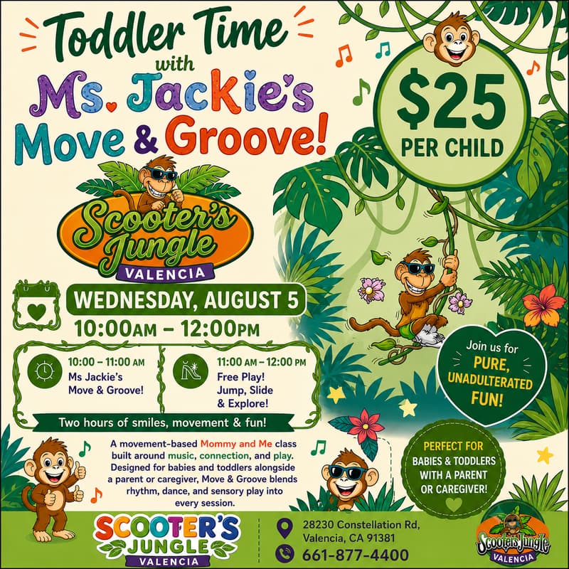 Cover Image for Scooters Jungle Toddler Time with Ms. Jackie’s Move & Groove