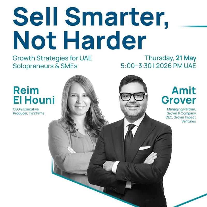 Cover Image for Dubai South Business Hub Free Zone | Pre Launch Boardroom Live #1 | Sell Smarter, Not Harder: Growth Strategies for UAE Solopreneurs & SMEs