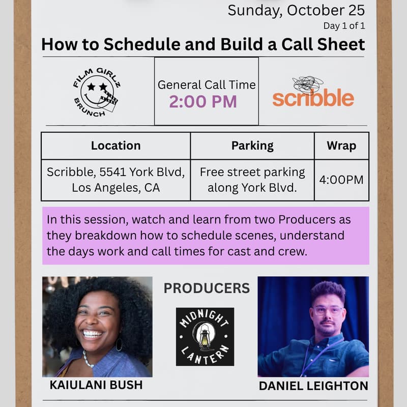 Cover Image for How to Schedule and Build a Call Sheet