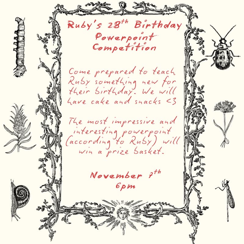 Ruby Conner Ruby's 28th Birthday Powerpoint Competition · Luma
