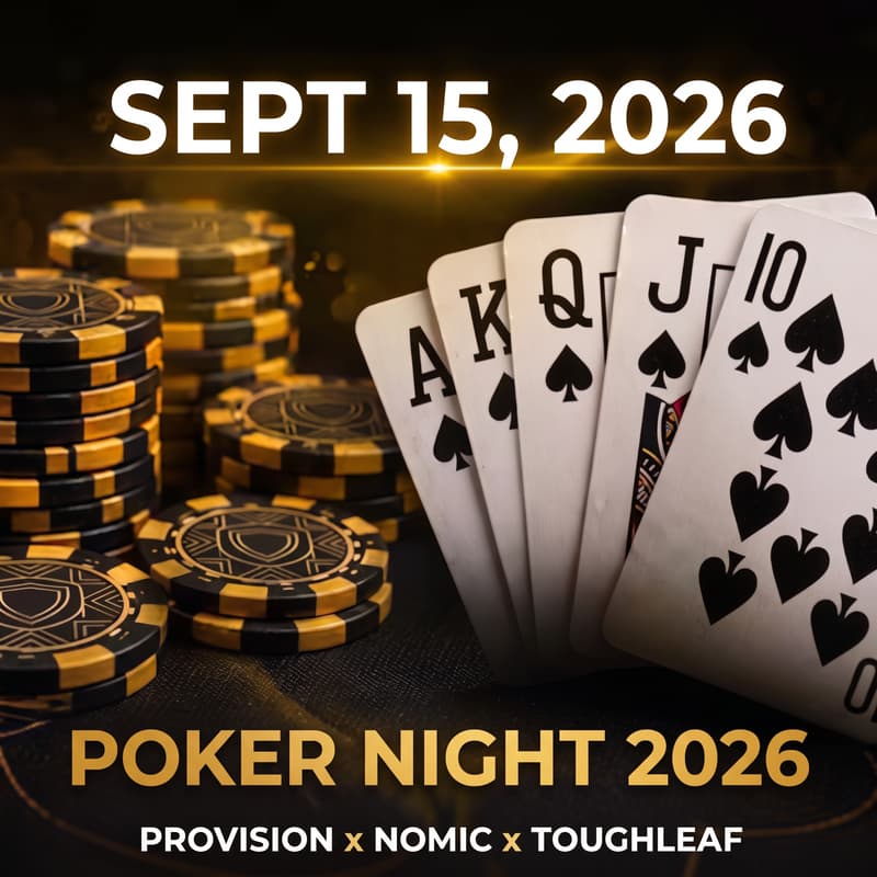 Cover Image for Provision x Nomic x Toughleaf Poker Night 2026: $10,000 Prize Pool