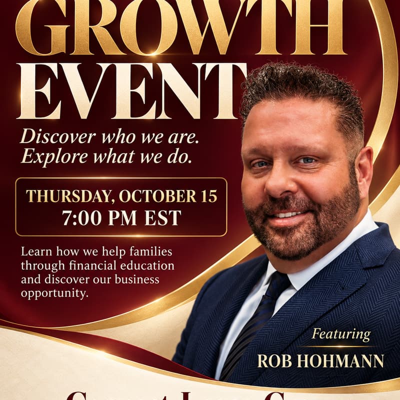 Cover Image for Rob Hohmann's Growth Event