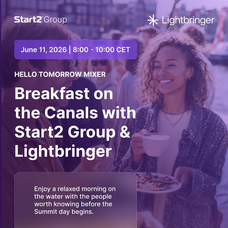 Cover Image for Hello Tomorrow Mixer: Breakfast on the Canals with Start2 Group & Lightbringer