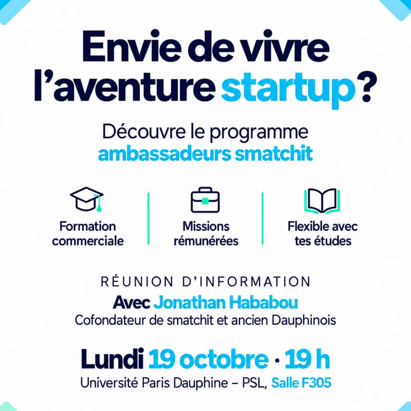 Cover Image for Genius Dauphine × smatchit : Découvre le programme ambassadeurs