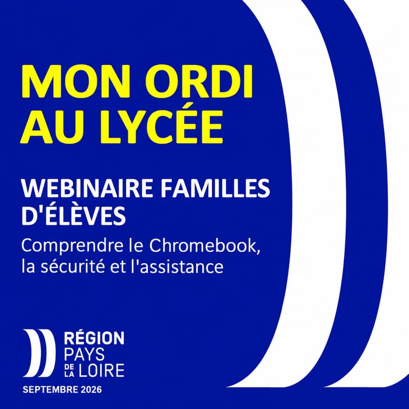 Cover Image for MON ORDI AU LYCÉE - WEBINAIRE FAMILLES D'ÉLÈVES CHROMEBOOK (28/10)
