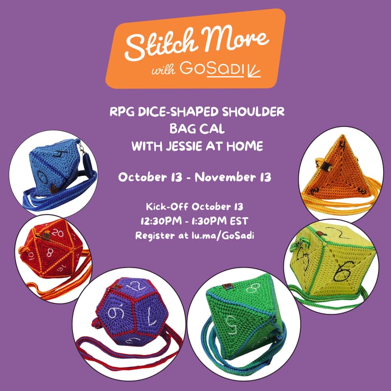Cover Image for RPG Dice-Shaped Shoulder Bag CAL with Jessie at Home