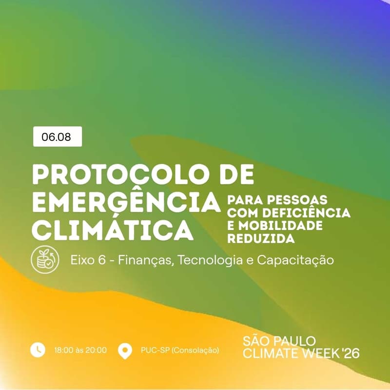 Cover Image for PROTOCOLO DE EMERGÊNCIA CLIMÁTICA PARA PESSOAS COM DEFICIÊNCIA E MOBILIDADE REDUZIDA