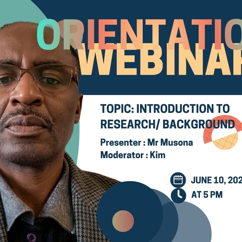 Cover Image for Introduction to Research, Presented by Mr Musona and moderated by Kim
