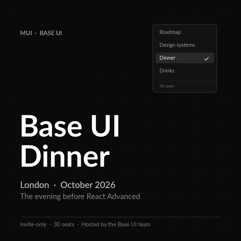 Cover Image for React Advanced Fringe: Dinner with the Base UI Team