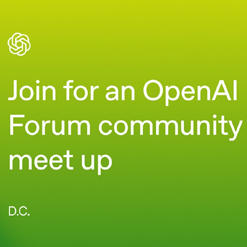 Cover Image for DMV OpenAI Forum Meetup