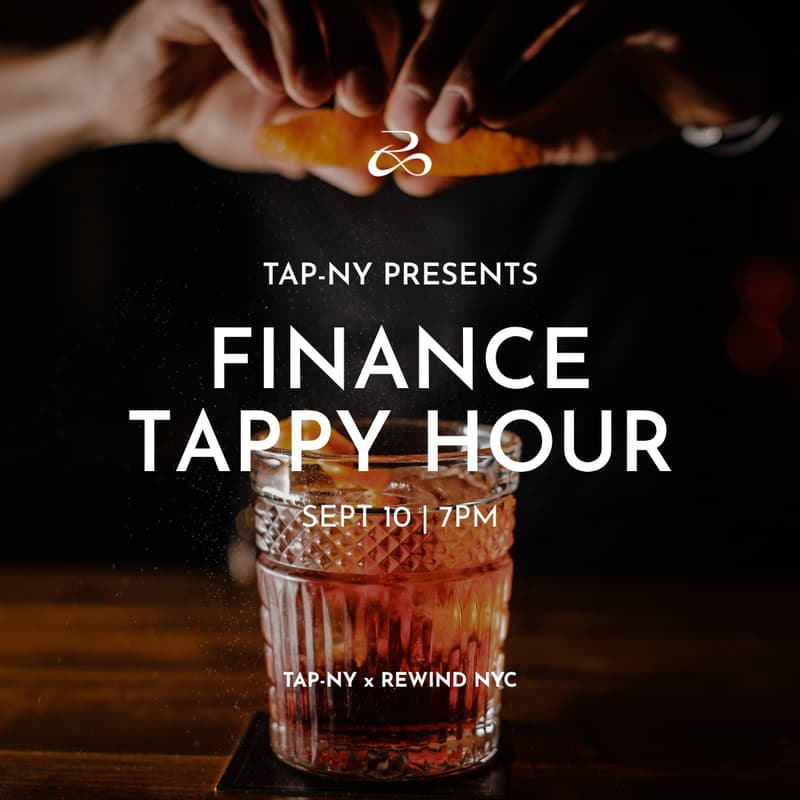 Cover Image for September Finance TAPpy Hour at Rewind NYC