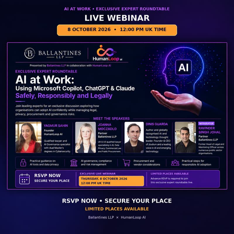 Cover Image for AI at Work -Using Microsoft Copilot, ChatGPT & Claude Safely, Responsibly and Legally