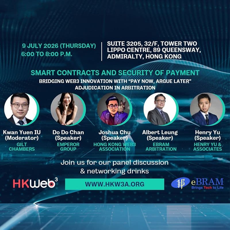 Cover Image for "Pay Now, Argue Later": A Fireside Chat on Web3 Tools Applied in Future of Arbitration Followed by Networking & Charity Sale