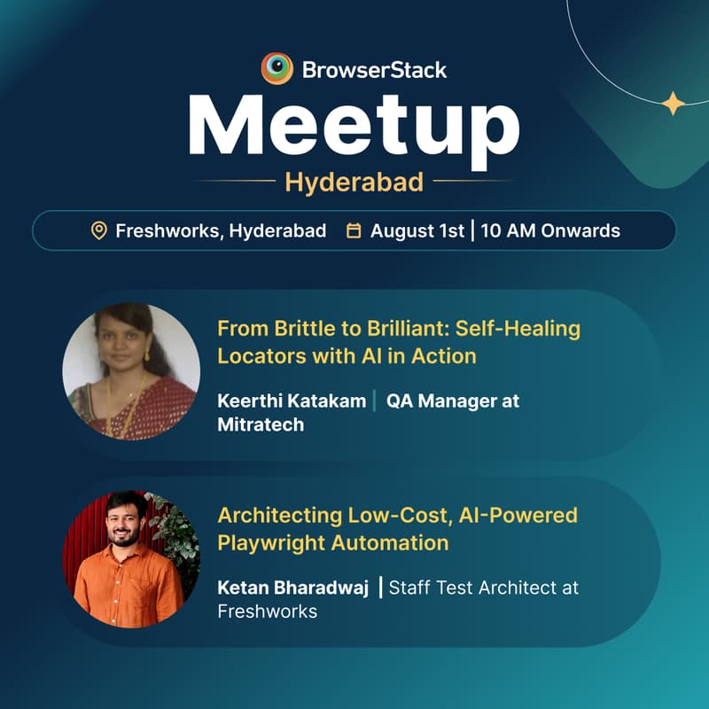 Cover Image for BrowserStack Meetup Hyderabad: Master Modern QA & Automation