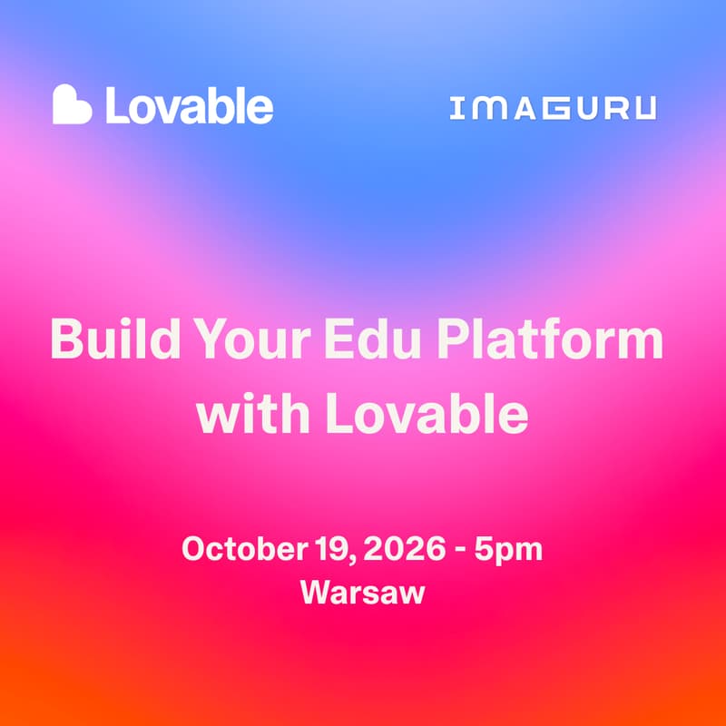 Cover Image for Build Your Edu Platform with Lovable — Warsaw
