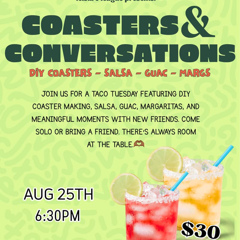 Cover Image for coasters & conversations🧡